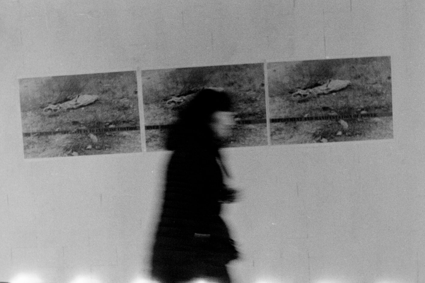 A passer-by through the exhibition