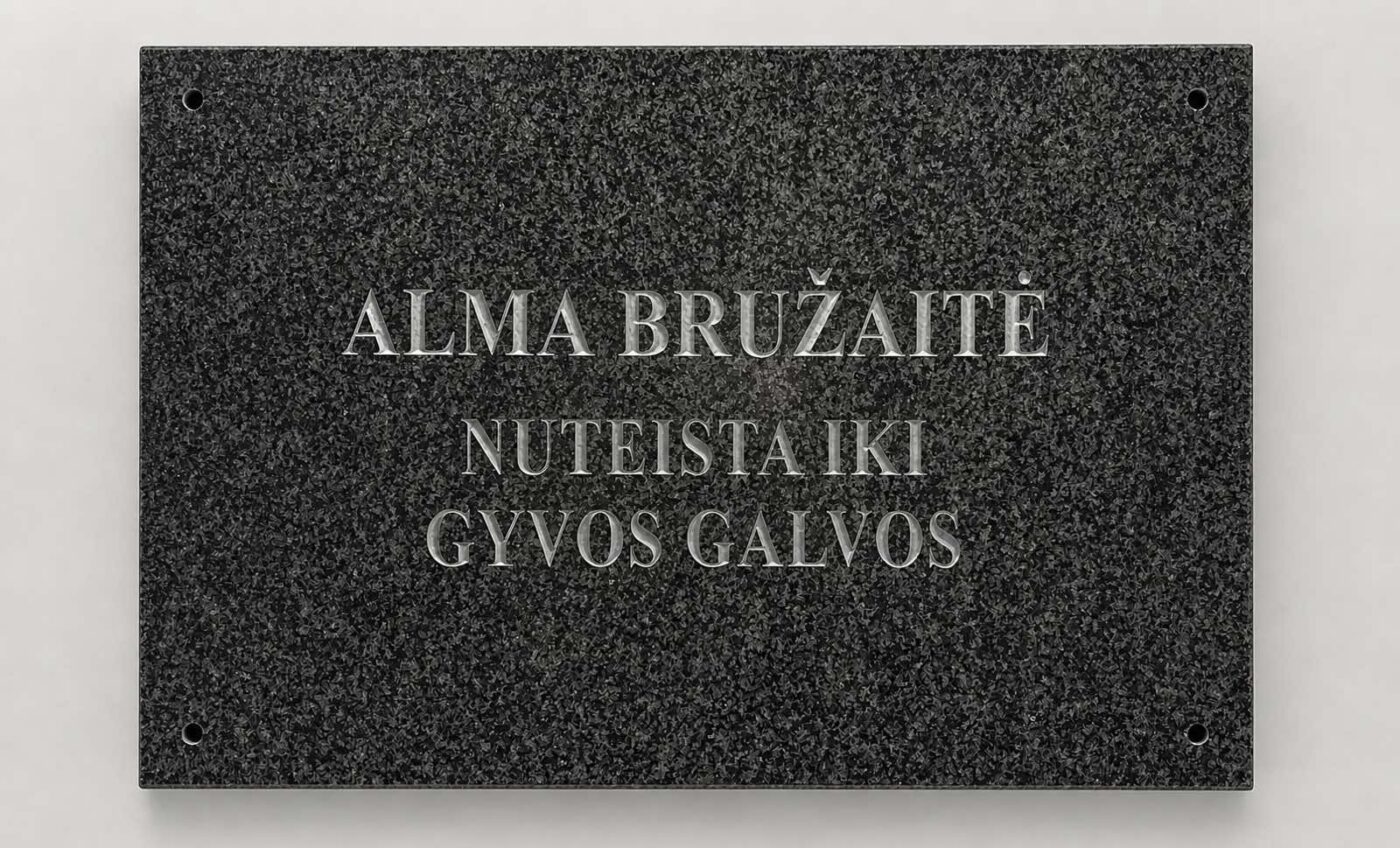 Memorial Plaque for Alma Bružaitė